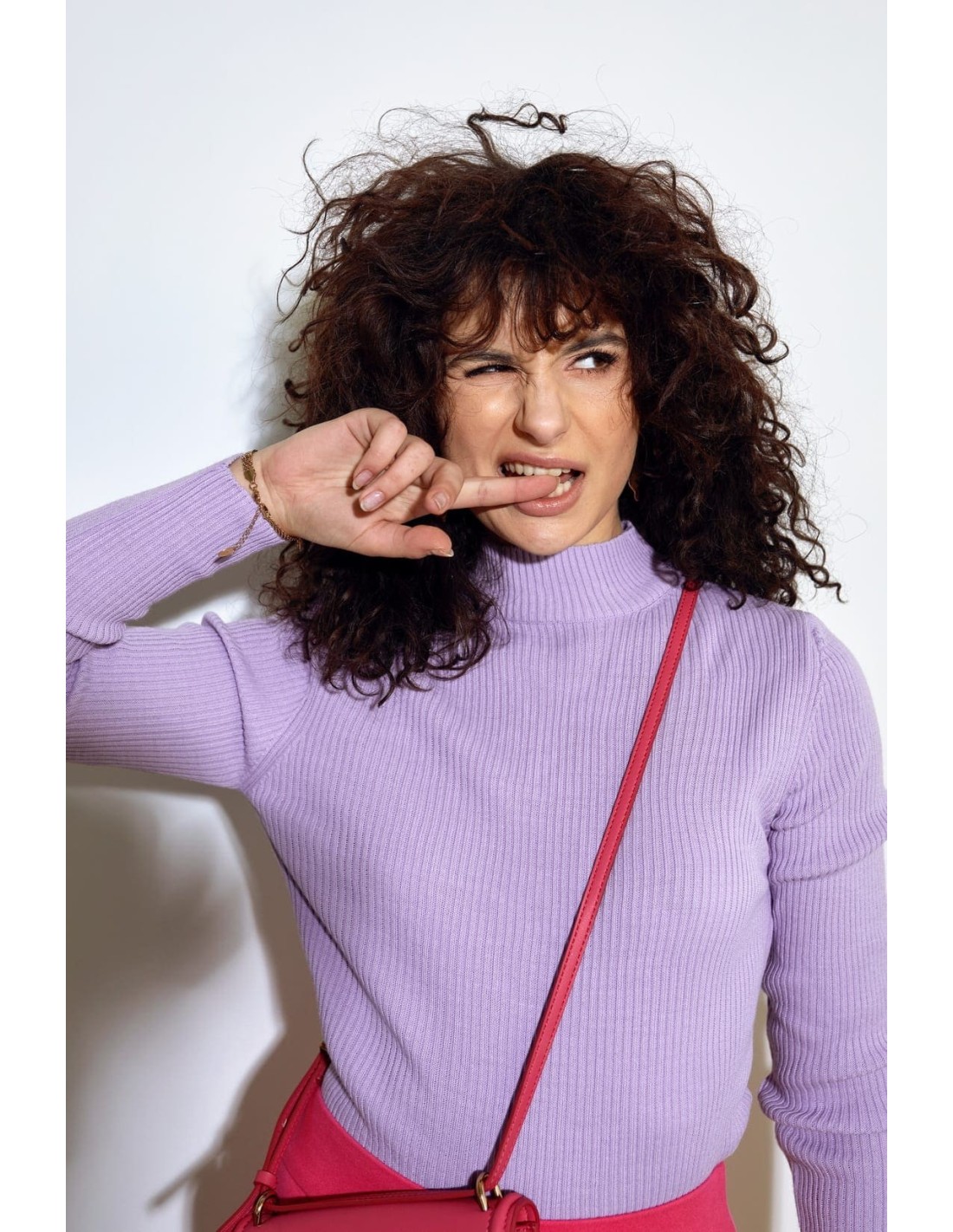 Women\'s fitted lilac turtleneck 3212024 - Online store - Boutique